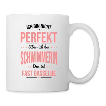 I'm not perfect, but I'm a swimmer - Mug - white - Right