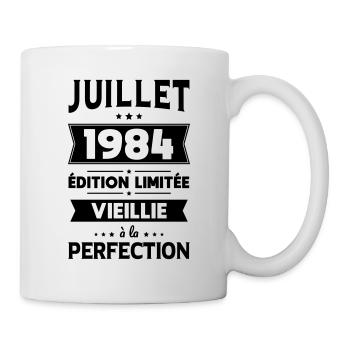Anniversaire 40 ans - Juillet 1984 Perfection - Mug blanc - blanc - Droite