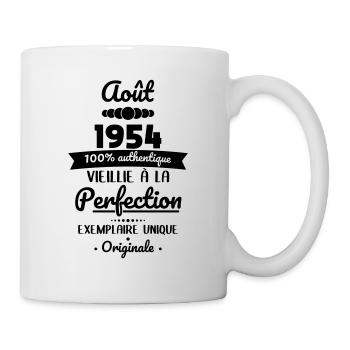 70. Jahrestag - August 1954 Original - Tasse - Weiß - Rechts