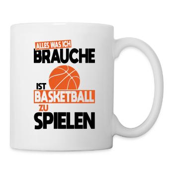 Tout ce dont j’ai besoin, c’est de jouer au basket - Mug blanc - blanc - Droite