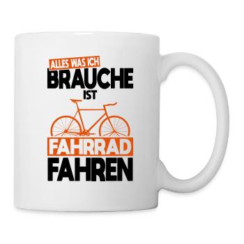 All I need is to ride a bike - Mug - white - Right