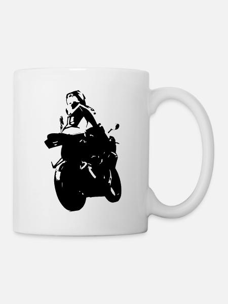 Motorradfahrer - Tasse - Weiß