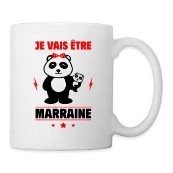 je vais être marraine, future marraine - Mug blanc - blanc - Droite