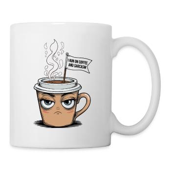 Coffee and sarcasm – Funny design - Mug - white - Right
