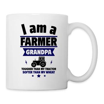 Grand-père fermier, fort comme un tracteur - Mug blanc - blanc - Droite