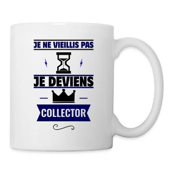 je deviens collector cadeau anniversaire - Mug blanc - blanc - Droite
