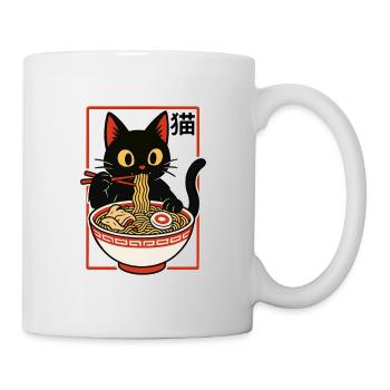 Nouilles Ramen Chat - Mug blanc - blanc - Droite