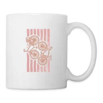 Visuell-Radfahren-Sommer-trendy-Pink-Pale-Minimali - Tasse - Weiß - Rechts