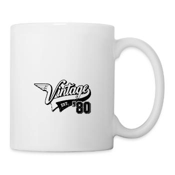 Vintage 1980 40th Birthday Forty Years Gift - Mug - white - Right