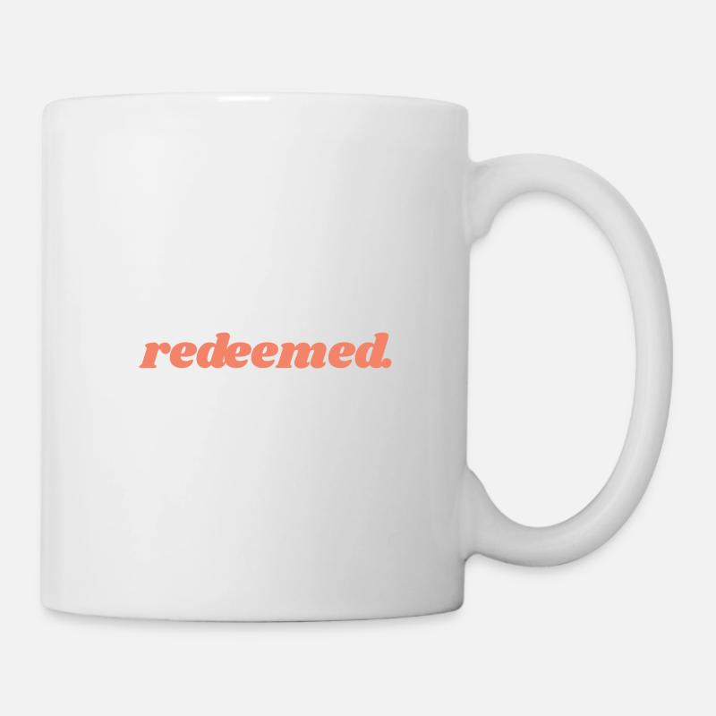 Eingelöst - Christliches Zitat - Tasse - Weiß