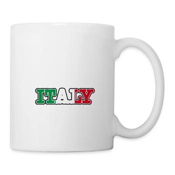 Italien Fahne Trikot Fußball Flagge Fussball Sport - Tasse - Weiß - Rechts