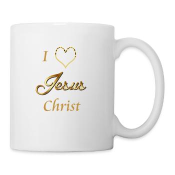 Ich liebe Jesus Christus - Tasse - Weiß - Rechts