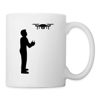 drone - Mug blanc - blanc - Droite