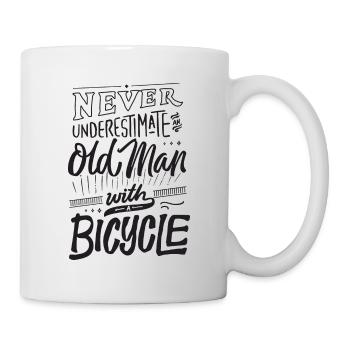 Never Underestimate An Old Man With A Bicycle - Mug - white - Right