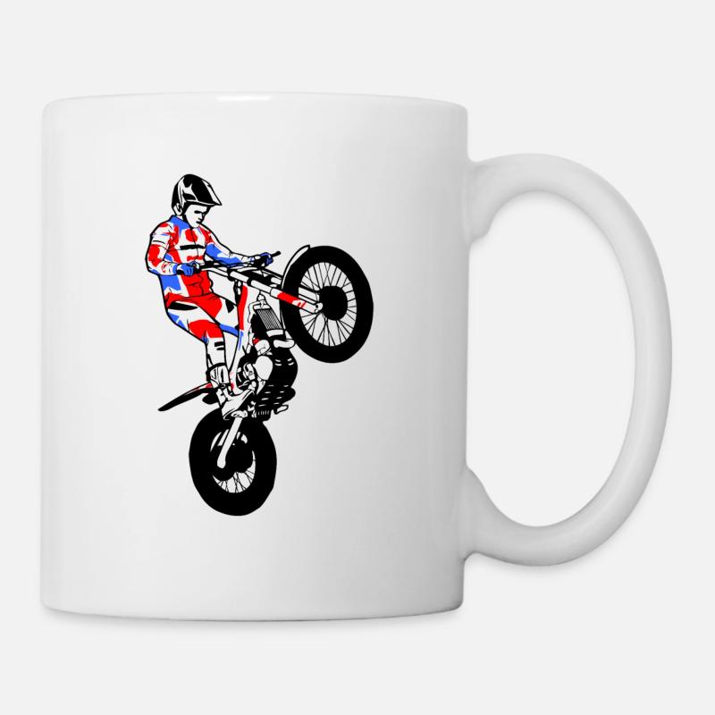 Motorrad Trial - Motorcycle Trial - Tasse - Weiß
