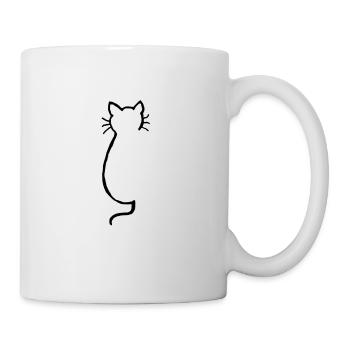 Cats silhouette - Mug - white - Right