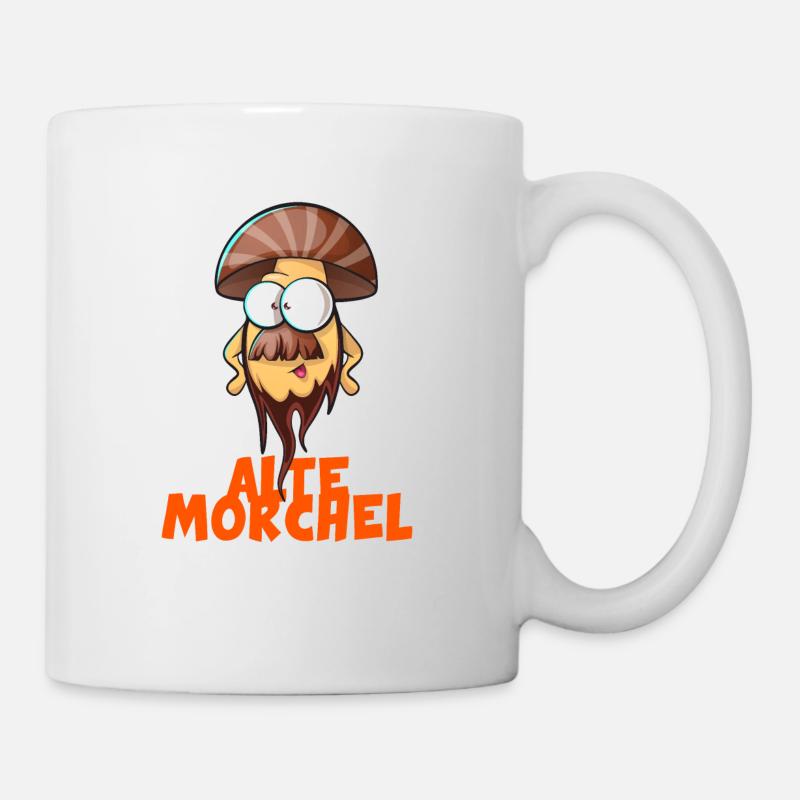Alte Morchel, Funny Design, lustige Geschenkidee - Tasse - Weiß
