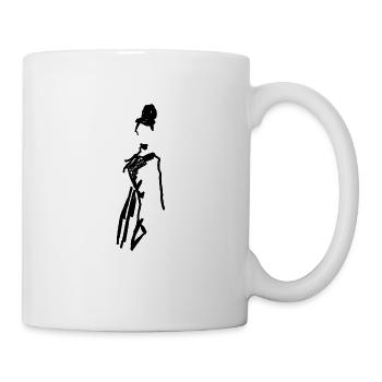 Audrey Hepburn skizze - Tasse - Weiß - Rechts