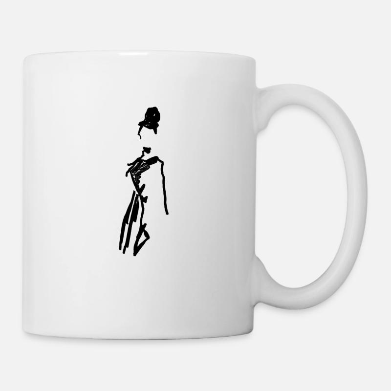 Audrey Hepburn skizze - Tasse - Weiß