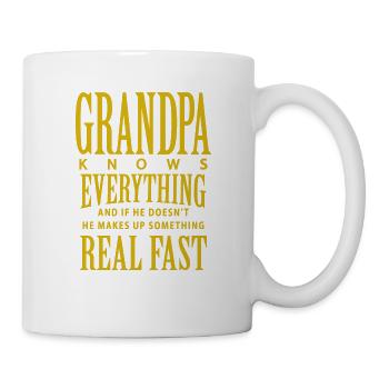 Opa. Opa repariert alles. - Tasse - Weiß - Rechts