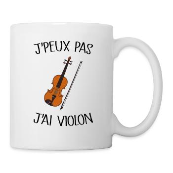 Je Peux Pas J'ai Violon - Mug blanc - blanc - Droite