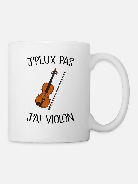 Je Peux Pas J'ai Violon - Mug blanc - blanc
