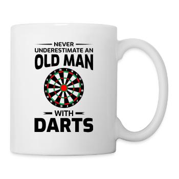 Darts Players Bullseye Shooting Dad Fathers Day - Mug - white - Right