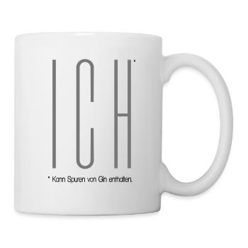ICH - Kann Spuren von Gin enthalten. - Tasse - Weiß - Rechts