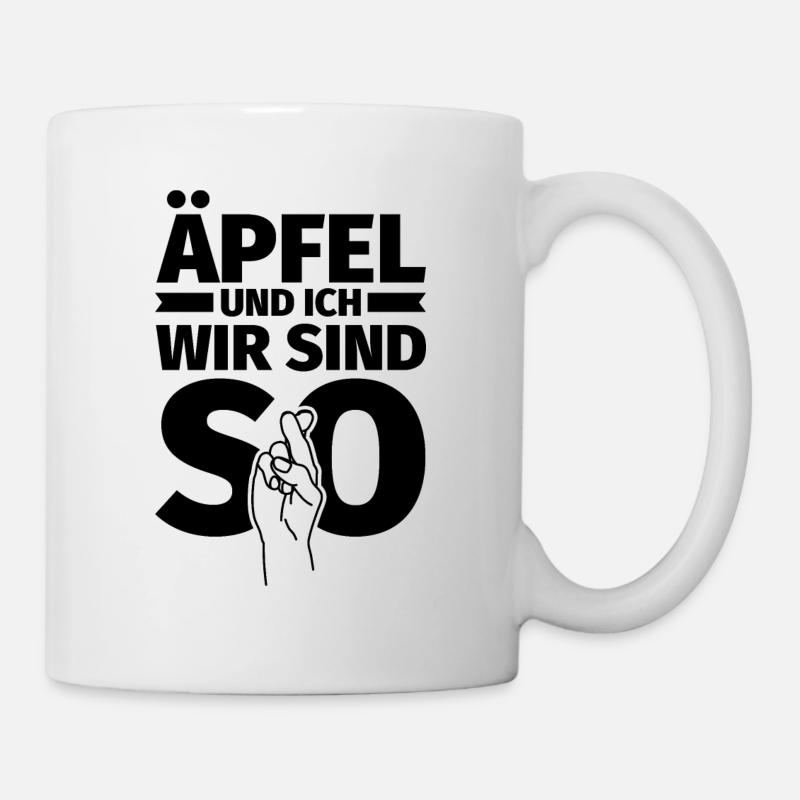 Äpfel und ich wir sind so - Tasse - Weiß
