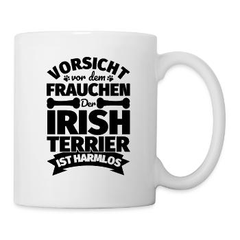 Irish Terrier Frauchen lustig Geschenk - Tasse - Weiß - Rechts