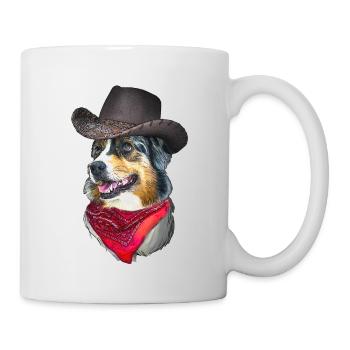 Australian Shepherd Cowboy - Mug - white - Right