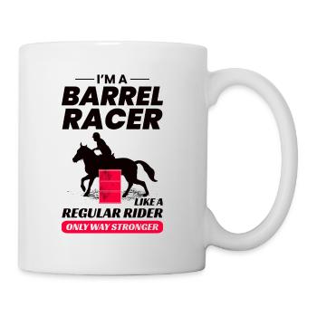 Barrel Racer Reiten Racing Rodeo Lustig - Tasse - Weiß - Rechts