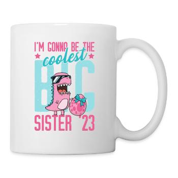 Dino Girl Cadeau Cool plus Grande Sœur 2023 - Mug blanc - blanc - Droite