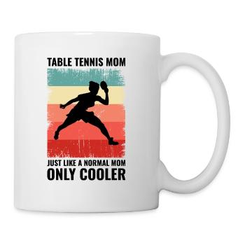 Tischtennis Tischtennis Mama Mütter Tag Vintage - Tasse - Weiß - Rechts