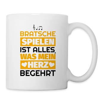 Bratsche Geschenke - Tasse - Weiß - Rechts