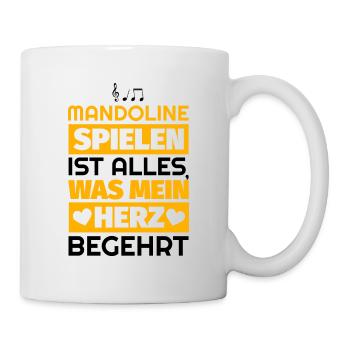 Mandoline Geschenke - Tasse - Weiß - Rechts