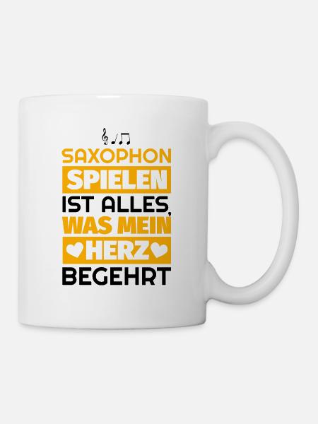 Saxophon Geschenke - Tasse - Weiß