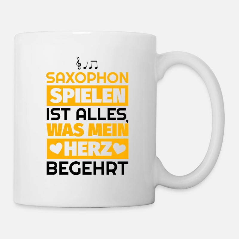 Saxophon Geschenke - Tasse - Weiß