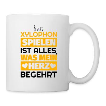 Xylophon Geschenke - Tasse - Weiß - Rechts