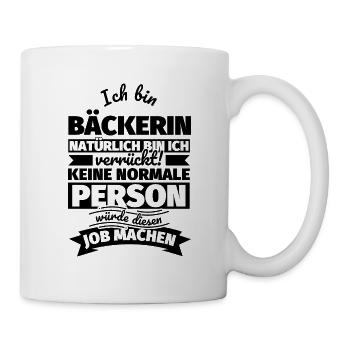 Bäckerin Geschenke - Tasse - Weiß - Rechts