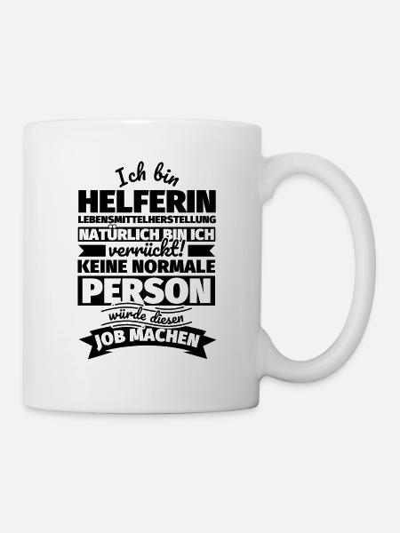 Helferin Lebensmittelherstellung Geschenke - Tasse - Weiß