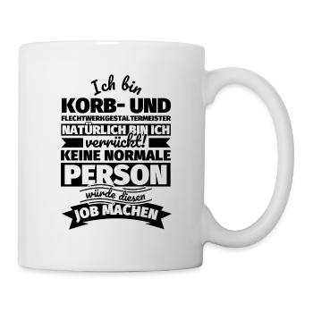 Korb- und Flechtwerkgestaltermeister Geschenke - Tasse - Weiß - Rechts