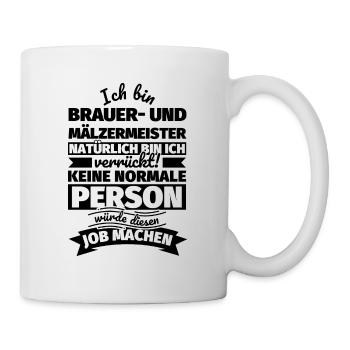 Brauer- und Mälzermeister Geschenke - Tasse - Weiß - Rechts