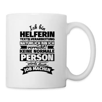 Helferin Textilverarbeitung Geschenke - Tasse - Weiß - Rechts