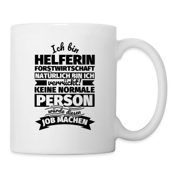 Helferin Forstwirtschaft Geschenke - Tasse - Weiß - Rechts