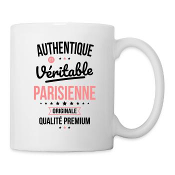 Authentique et véritable Parisienne - Originale - Mug blanc - blanc - Droite