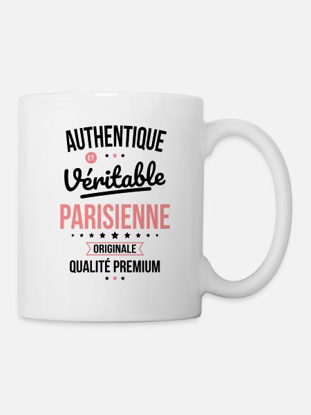 Authentique et véritable Parisienne - Originale - Mug blanc - blanc