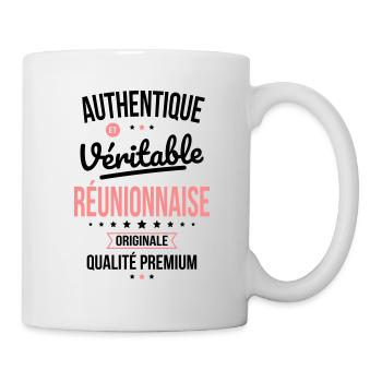 Authentique et véritable Réunionnaise - Originale - Mug blanc - blanc - Droite