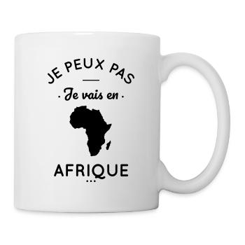 Je peux pas je vais en Afrique - Mug blanc - blanc - Droite