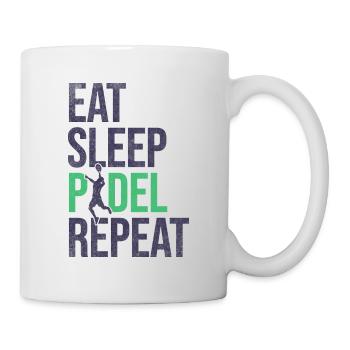 Padel tennis padel player eating sleeping padel - Mug - white - Right